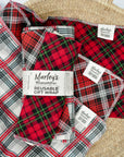 Reusable Gift Wrap: Holiday Plaid - Marley's Monsters