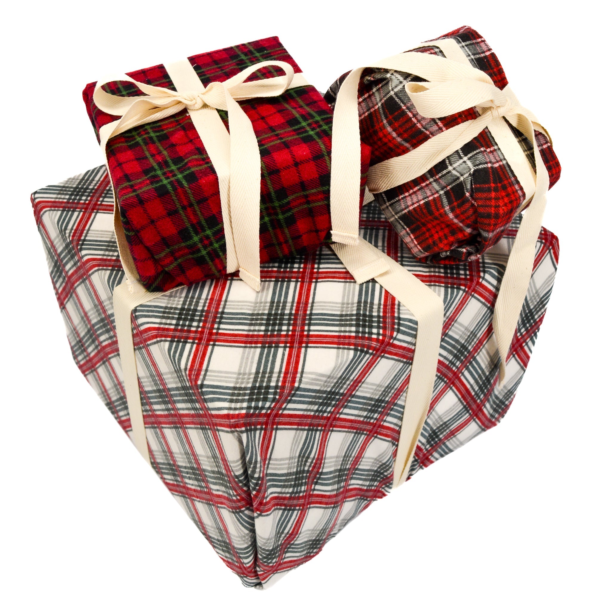 Reusable Gift Wrap: Holiday Plaid - Marley&#39;s Monsters