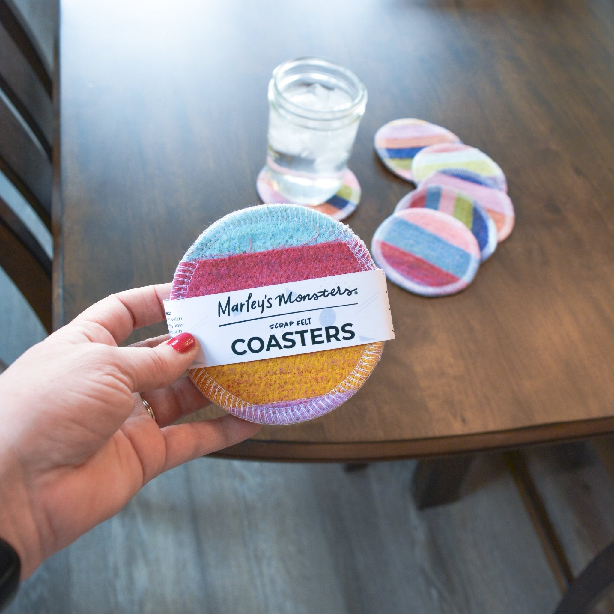 Scrap Felt Coasters: 6-Pack - Marley&#39;s Monsters