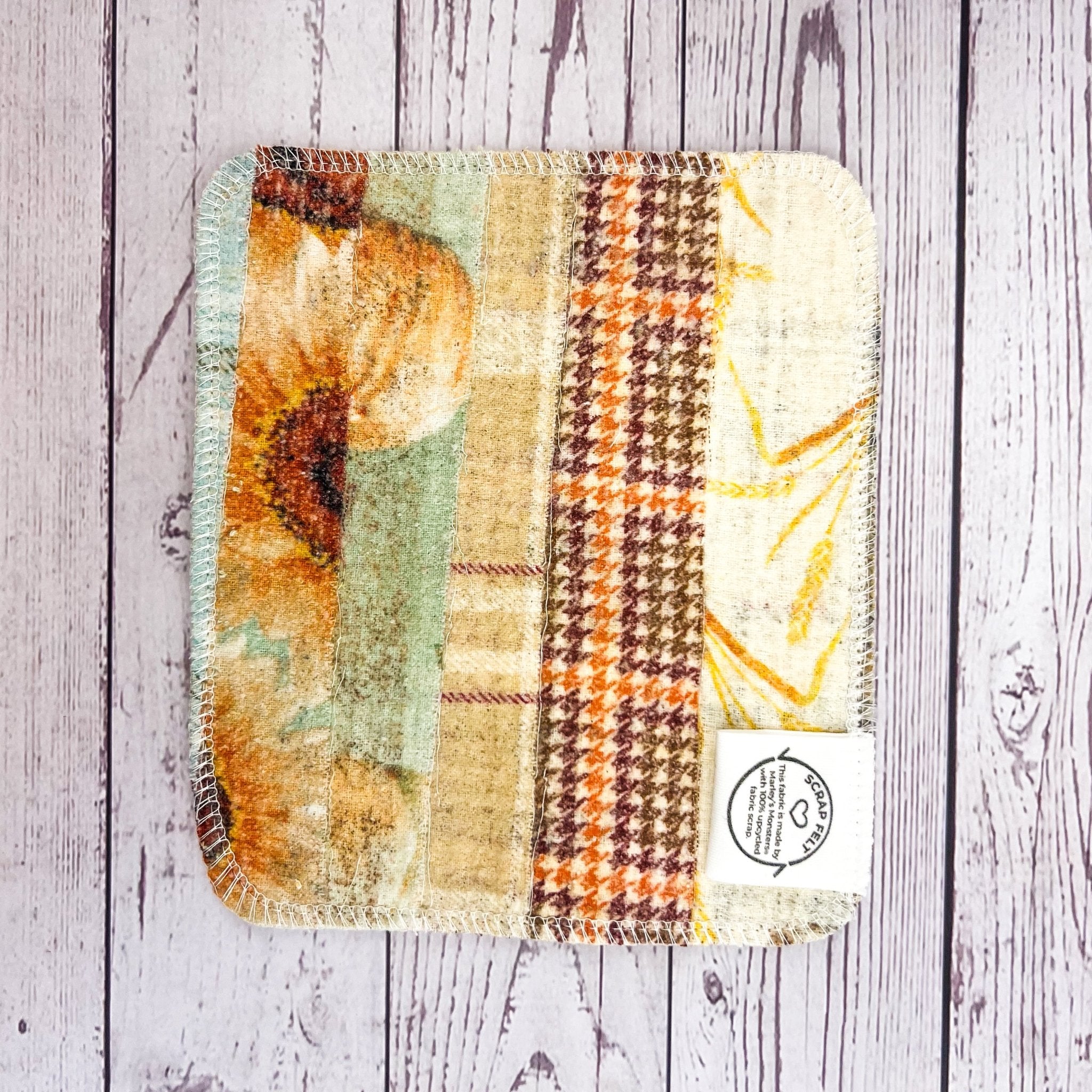 Scrap Felt Dish Cloth: Fall Prints - Marley's Monsters