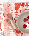 Scrap Felt Placemat / Drying Mat: Valentine's Day Prints - Marley's Monsters