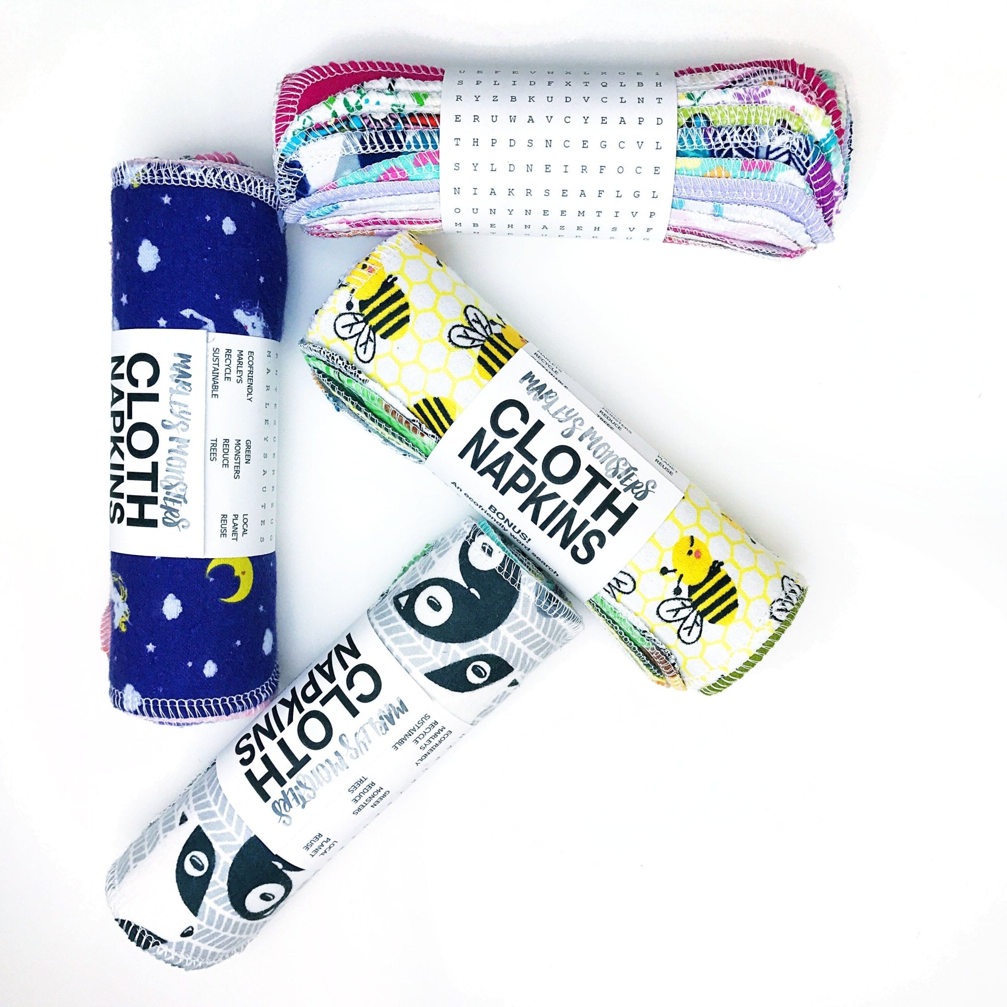 *Seconds* 12 Cloth Napkins Prints - Marley's Monsters