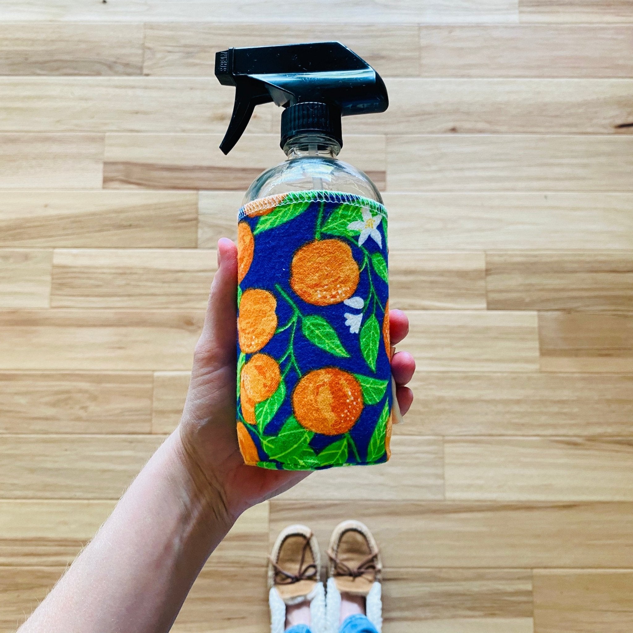 Spray Bottle & Cover - Reusable Glass Spray Bottle | Marley's Monsters Pastel Geo