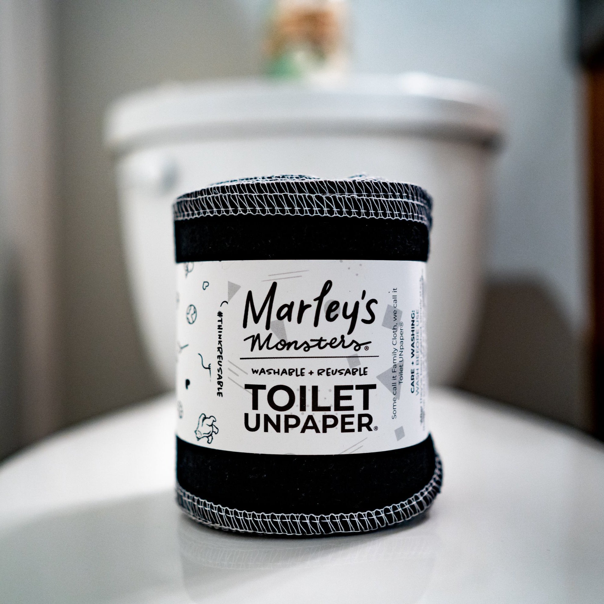 Toilet UNpaper® Roll: Black - Marley&#39;s Monsters