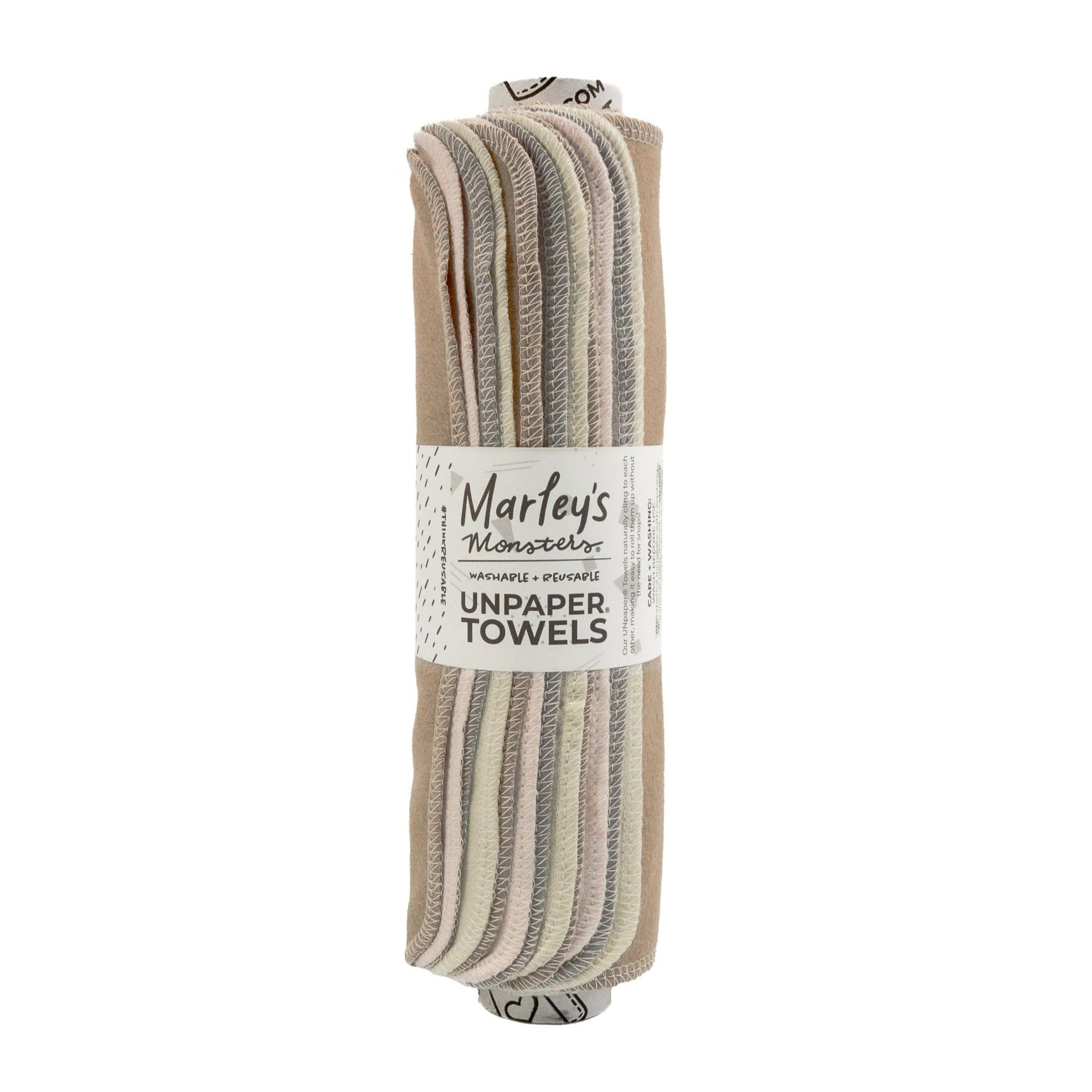 UNpaper® Towels: Color Mixes - Bare - Marley&#39;s Monsters cotton flannel reusable paper towels