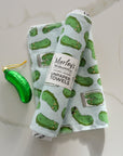 UNpaper® Towels: Holiday Pickles (6 count roll) + Glass Pickle Ornament - Marley's Monsters