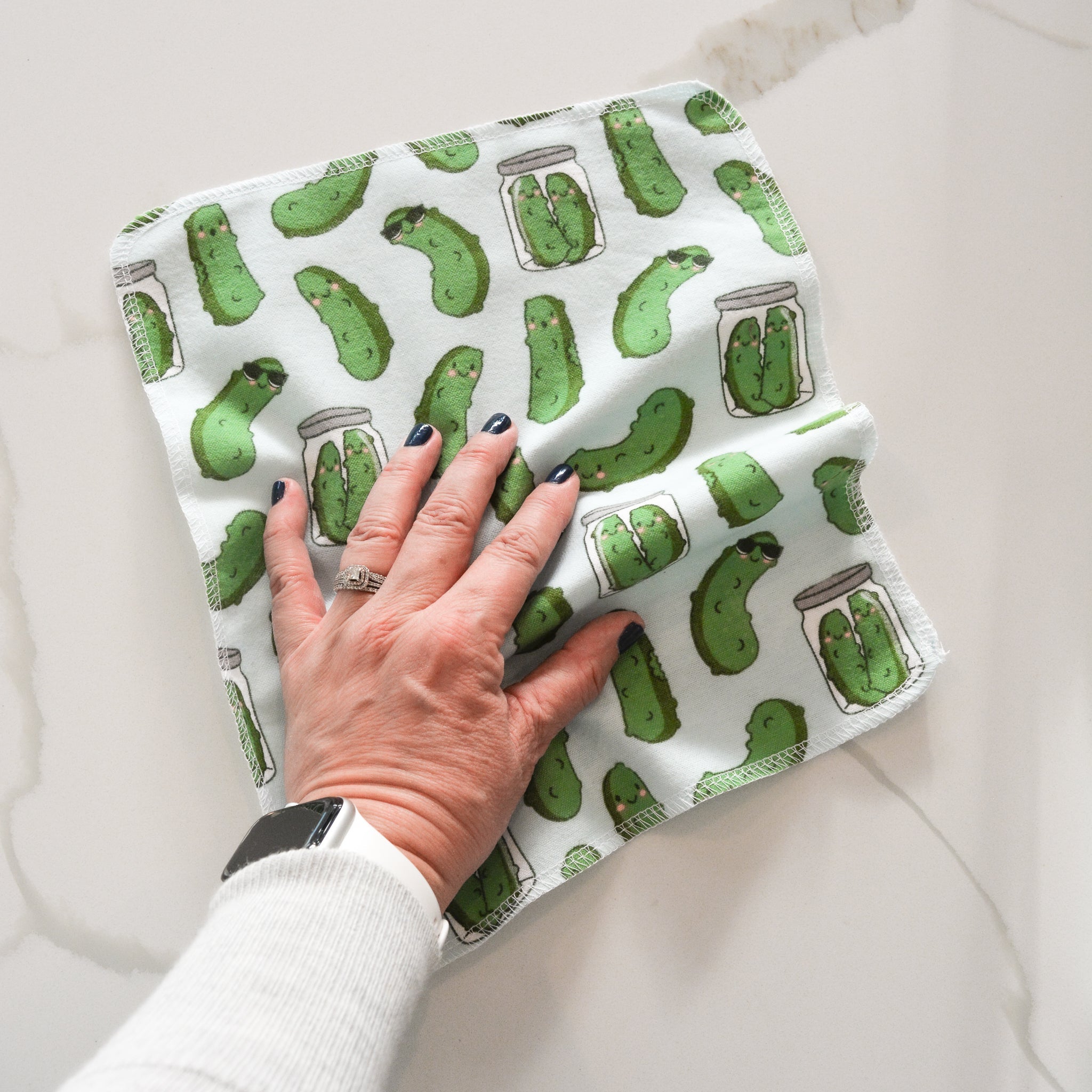 UNpaper® Towels: Holiday Pickles (6 count roll) + Glass Pickle Ornament - Marley&#39;s Monsters