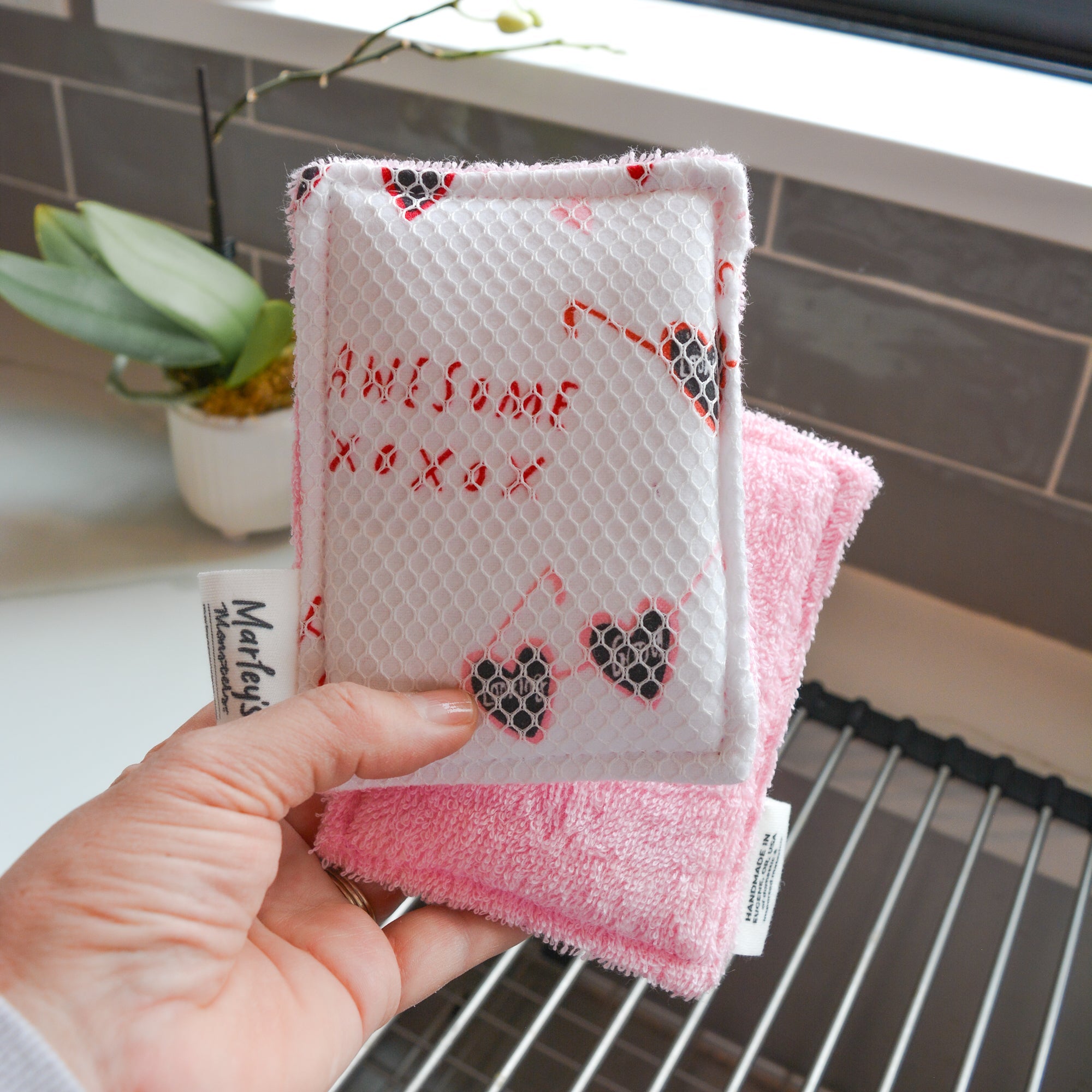 Washable Sponge: Valentine's Day - 2 Pack - Marley's Monsters