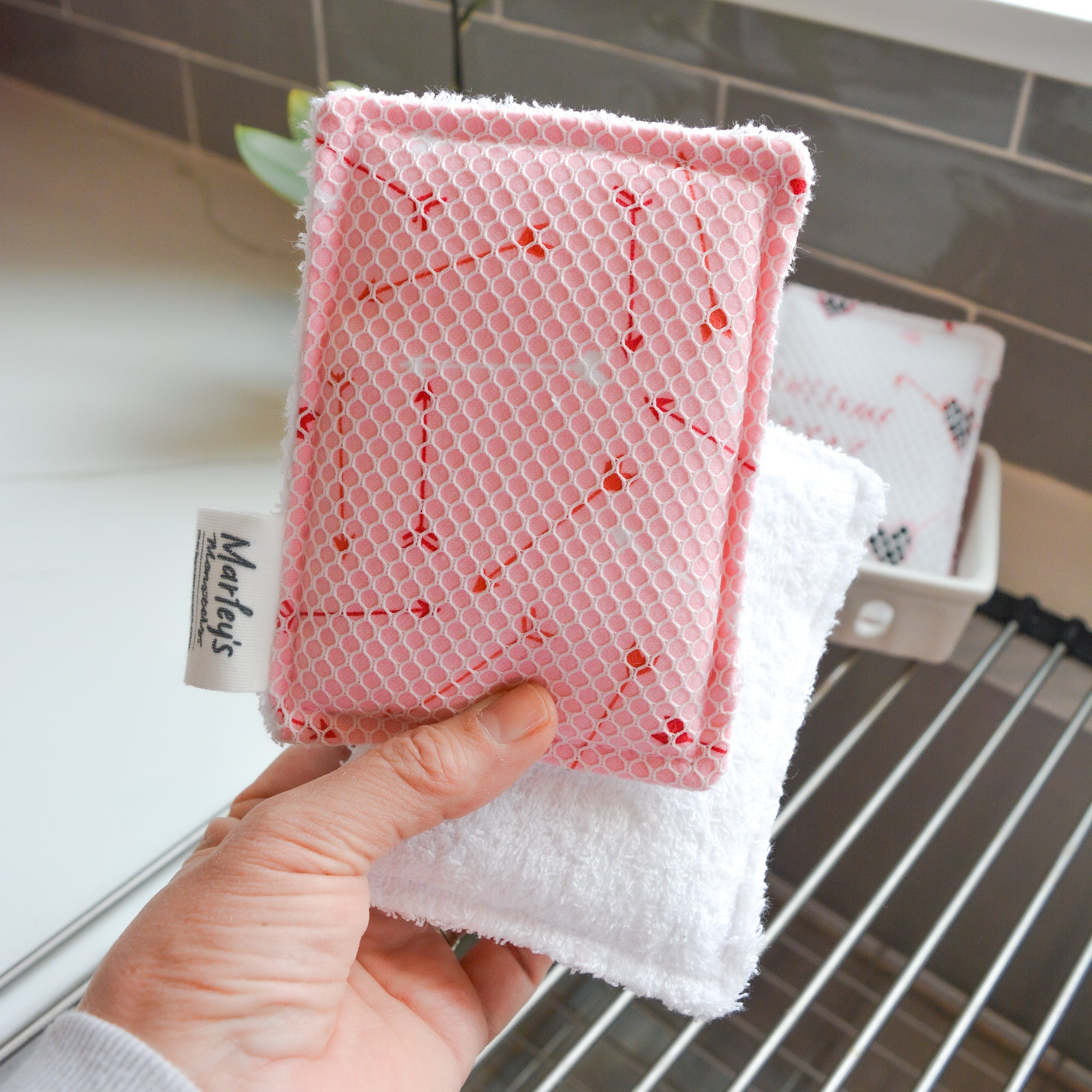 Washable Sponge: Valentine's Day - 2 Pack - Marley's Monsters