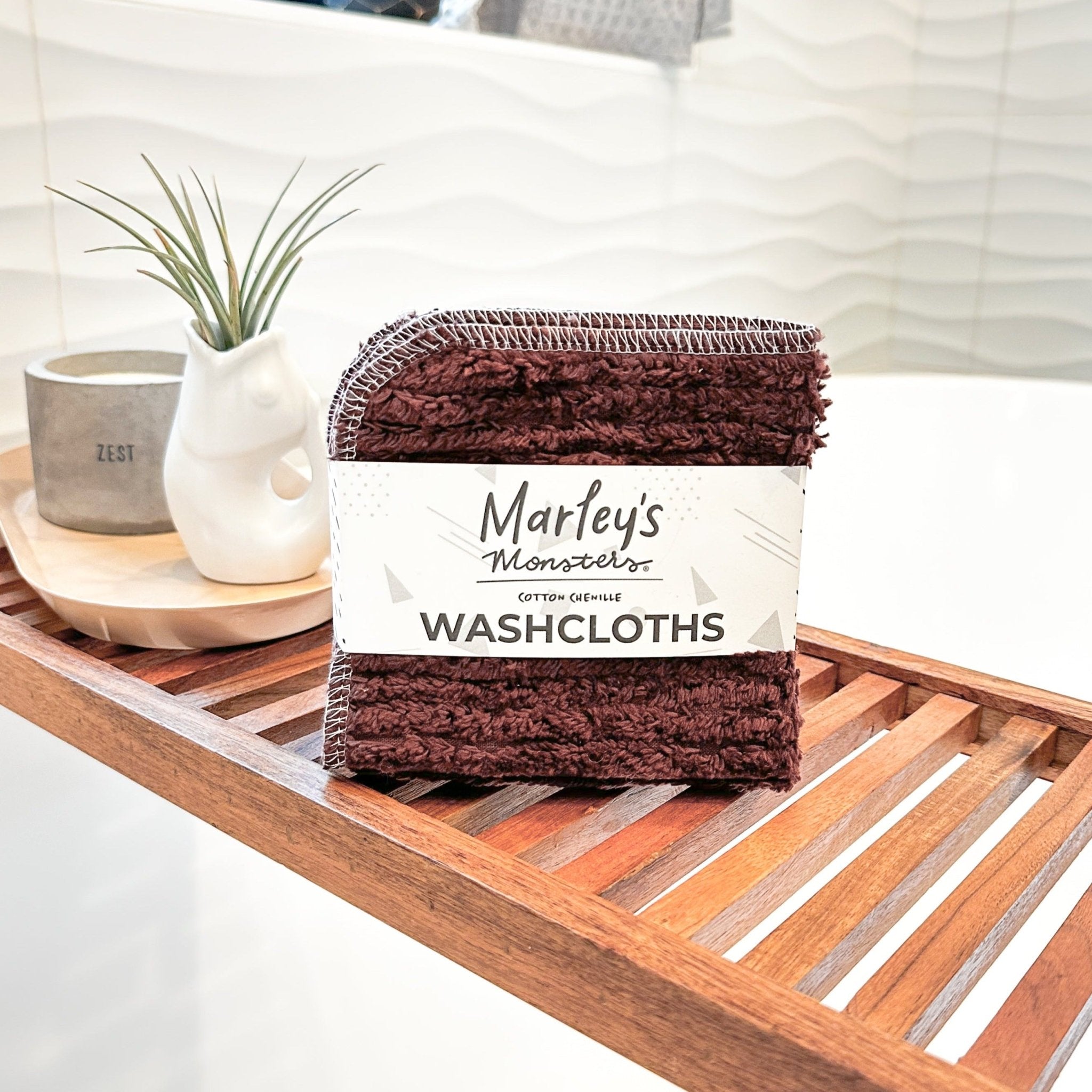 Washcloths: Cotton Chenille - Marley&#39;s Monsters