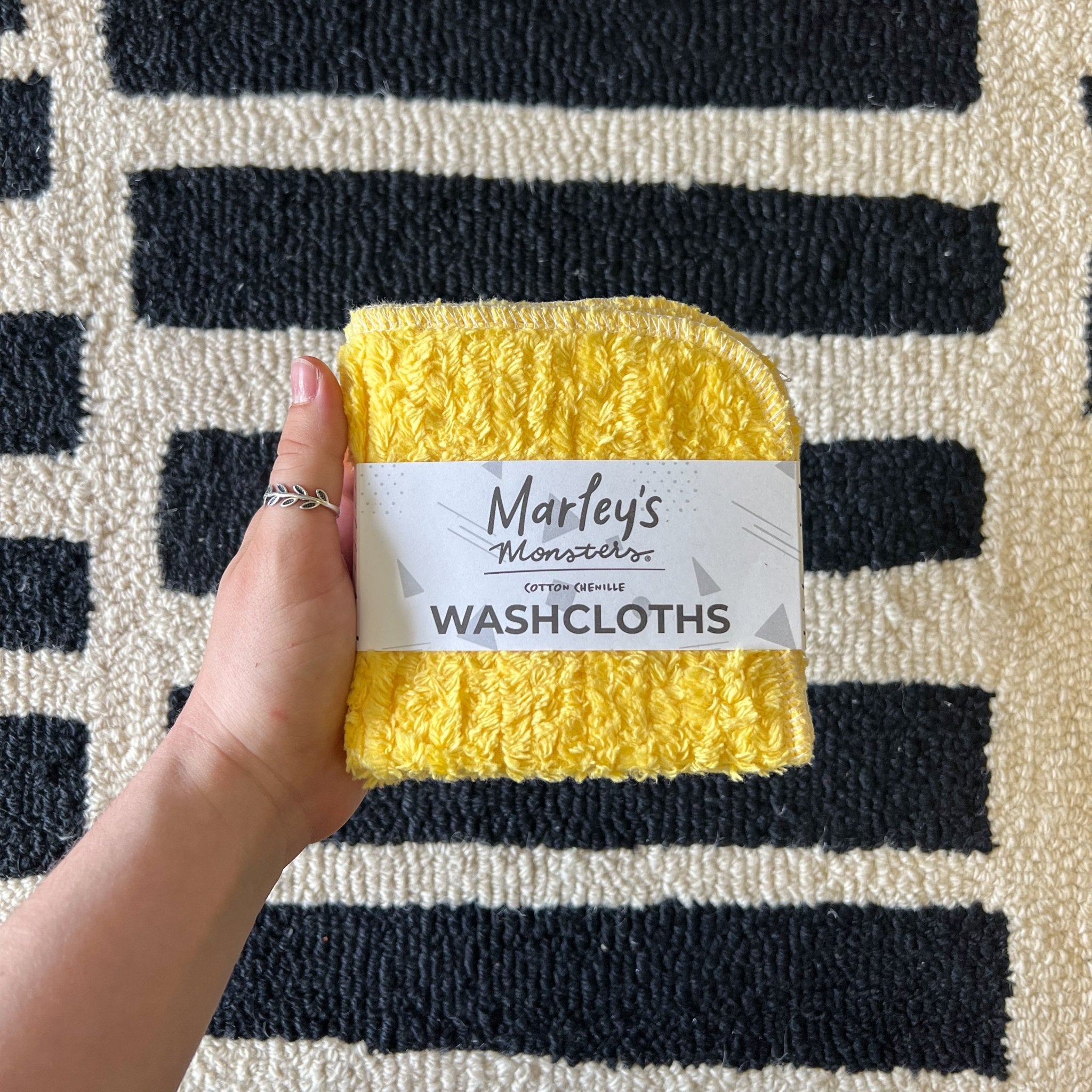 Washcloths: Cotton Chenille - Marley&#39;s Monsters