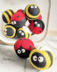 Wool Dryer Balls: Bugs Are Friends Set Of 6 - Marley's Monsters